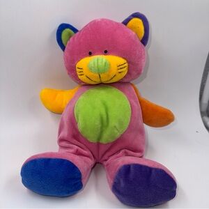 TY Baby- Love To Baby Kitty Cat Plush Color-block Pink Green Orange Blue 2005
